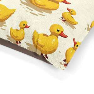 Yellow Ducks Cotton Pet Bed - Cozy Polyester Print - Dipaliz - Beds
