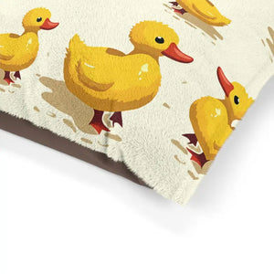 Yellow Ducks Cotton Pet Bed - Cozy Polyester Print - Dipaliz - Beds