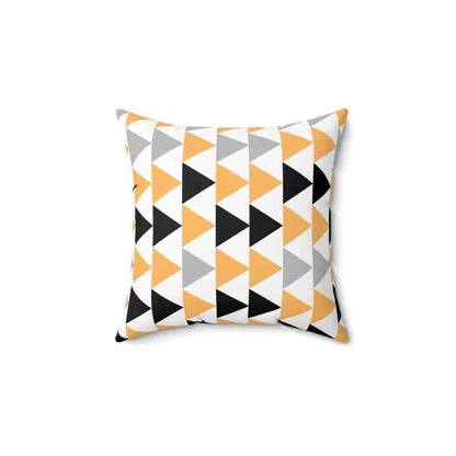 Chic Polyester Square Pillow: Grey Black Pattern Pop - 14’’ × Home Decor