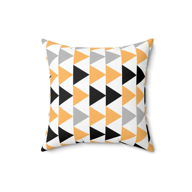 Chic Polyester Square Pillow: Grey Black Pattern Pop - 16’’ × Home Decor