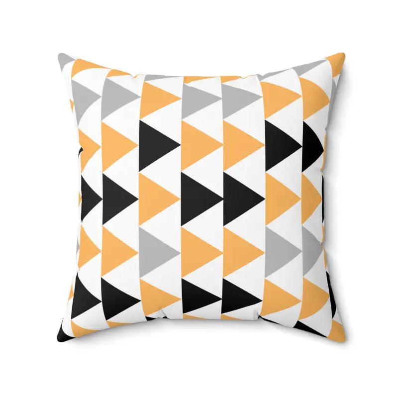 Chic Polyester Square Pillow: Grey Black Pattern Pop - 20’’ × Home Decor