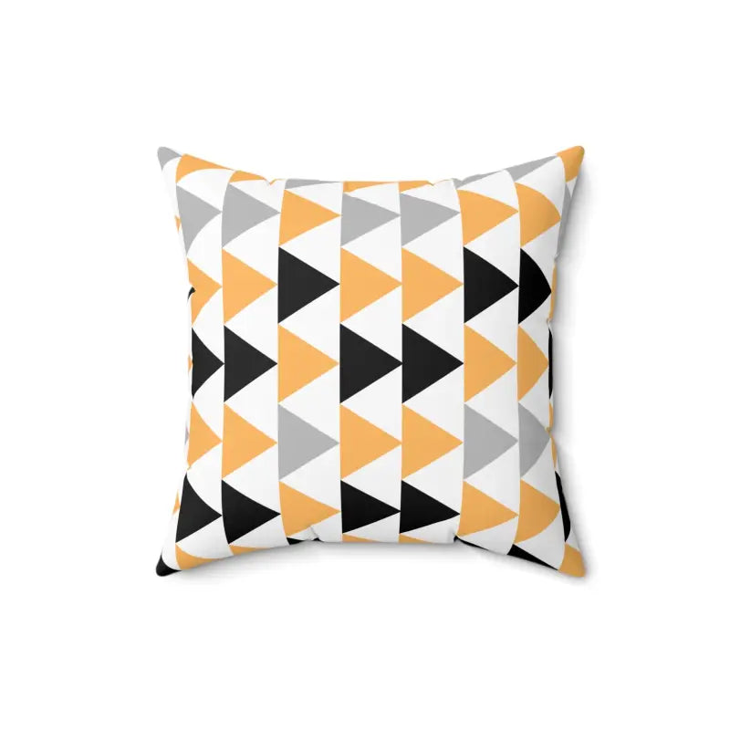 Chic Polyester Square Pillow: Grey Black Pattern Pop - Home Decor