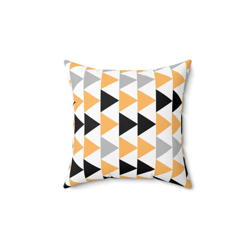 Chic Polyester Square Pillow: Grey Black Pattern Pop - Home Decor