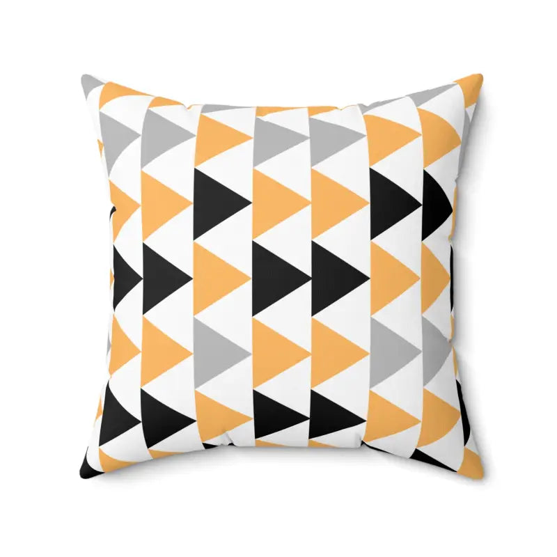 Chic Polyester Square Pillow: Grey Black Pattern Pop - Home Decor