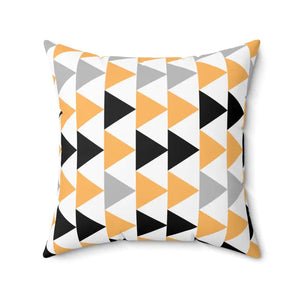 Polyester Square Pillow Grey Black Bold Pattern Comfort - Dipaliz - Throw Pillows