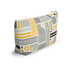 Stylish Grey Geometric Pattern Bags – Travel - Dipaliz - Makeup