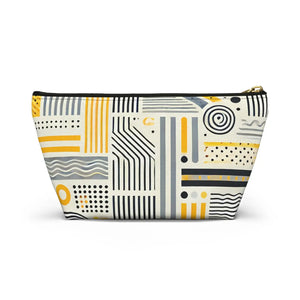Stylish Grey Geometric Pattern Bags – Travel - Dipaliz - Makeup