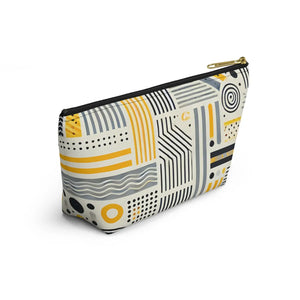 Stylish Grey Geometric Pattern Bags – Travel - Dipaliz - Makeup
