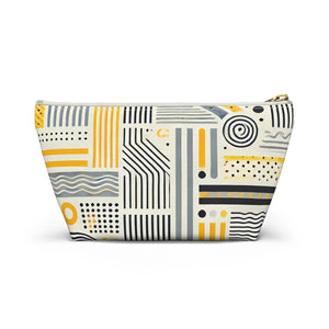 Stylish Grey Geometric Pattern Bags – Travel - Dipaliz - Makeup