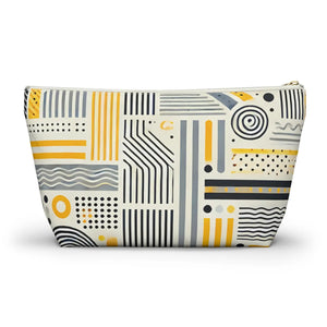 Stylish Grey Geometric Pattern Bags – Travel - Dipaliz - Makeup