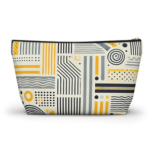 Stylish Grey Geometric Pattern Bags – Travel - Dipaliz - Makeup