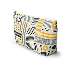 Stylish Grey Geometric Pattern Bags – Travel - Dipaliz - Makeup
