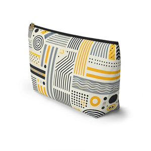 Stylish Grey Geometric Pattern Bags – Travel - Dipaliz - Makeup