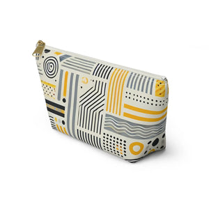 Stylish Grey Geometric Pattern Bags – Travel - Dipaliz - Makeup