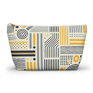 Stylish Grey Geometric Pattern Bags – Travel - Dipaliz - Makeup
