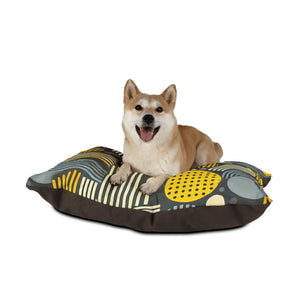 Trendy Cotton Pet Bed - Grey Geometrical Pattern - Dipaliz - Beds