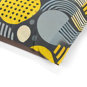 Trendy Cotton Pet Bed - Grey Geometrical Pattern - Dipaliz - Beds