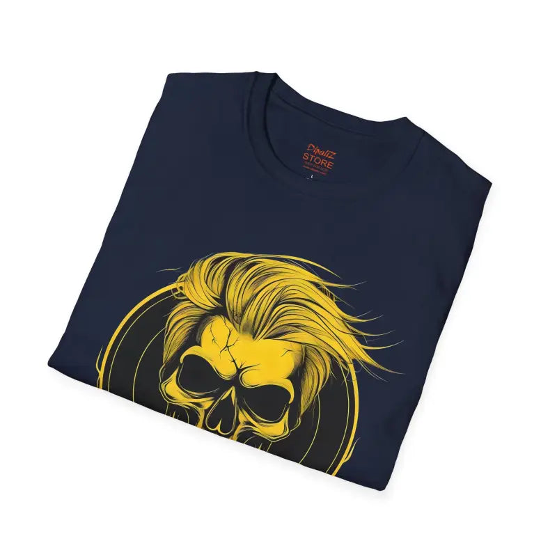 Bold Style: Yellow Hair Skull T-shirt in Softstyle Eco Fashion! - T-shirt