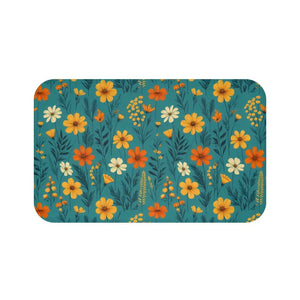 Wildflower Vibes Bath Mat - Anti-slip Stylish Design - Dipaliz - Mats & Rugs