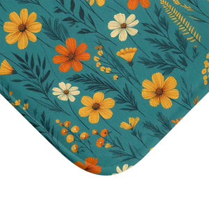 Wildflower Vibes Bath Mat - Anti-slip Stylish Design - Dipaliz - Mats & Rugs