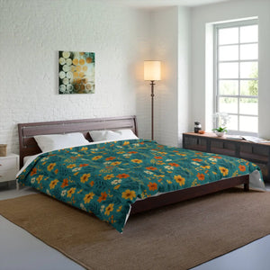 Orange Wildflowers Comforter – Lightweight Dipaliz - Quilts & Comforters