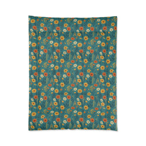 Orange Wildflowers Comforter – Lightweight Dipaliz - Quilts & Comforters