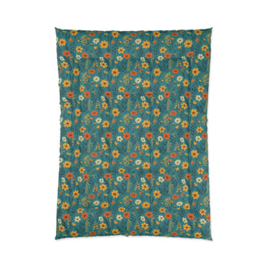 Orange Wildflowers Comforter – Lightweight Dipaliz - Quilts & Comforters