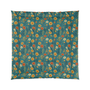Orange Wildflowers Comforter – Lightweight Dipaliz - Quilts & Comforters