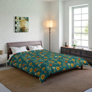 Orange Wildflowers Comforter – Lightweight Dipaliz - Quilts & Comforters