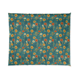 Orange Wildflowers Comforter – Lightweight Dipaliz - Quilts & Comforters