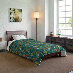 Orange Wildflowers Comforter – Lightweight Dipaliz - Quilts & Comforters