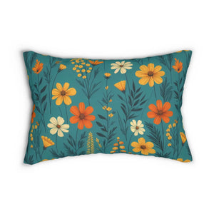 Wildflower Polyester Lumbar Pillow Removable Insert - Dipaliz - Throw Pillows