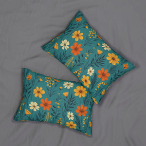 Wildflower Polyester Lumbar Pillow Removable Insert - Dipaliz - Throw Pillows
