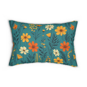 Wildflower Polyester Lumbar Pillow Removable Insert - Dipaliz - Throw Pillows