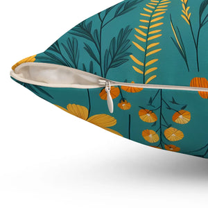 Polyester Wildflower Pillow – Concealed Zipper - Dipaliz - Throw Pillows