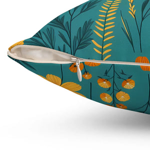 Polyester Wildflower Pillow – Concealed Zipper - Dipaliz - Throw Pillows