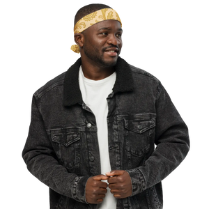 Yellow Paisley All-over Print Bandana - Recycled Polyester - Dipaliz - Bandanas & Headties