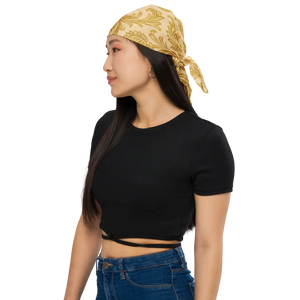 Yellow Paisley All-over Print Bandana - Recycled Polyester - Dipaliz - Bandanas & Headties