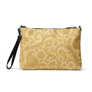 Yellow Paisley Crossbody Bag - Hands Free Style - Dipaliz - Cross Body Bags