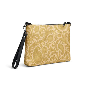 Yellow Paisley Crossbody Bag - Hands Free Style - Dipaliz - Cross Body Bags