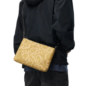 Yellow Paisley Crossbody Bag - Hands Free Style - Dipaliz - Cross Body Bags