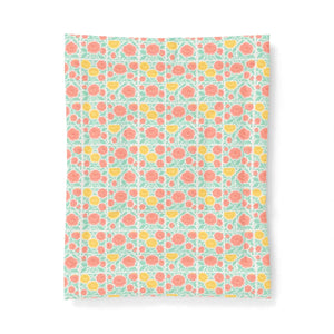 Yellow Red Floral Cotton Comforter - Soft Bedding - Dipaliz - 68’’ x 88’’ - Home Decor