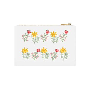 Chic Floral Cosmetic Bag - Cotton Canvas Travel - Dipaliz - & Toiletry Bags