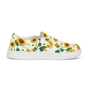Canvas Shoes Women’s Slip on Yellow Sunflowers - Dipaliz - Sneakers