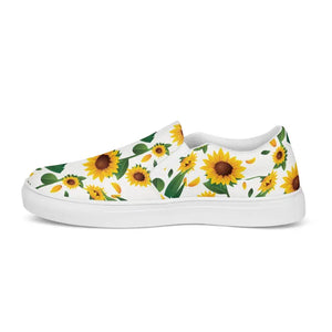 Canvas Shoes Women’s Slip on Yellow Sunflowers - Dipaliz - Sneakers
