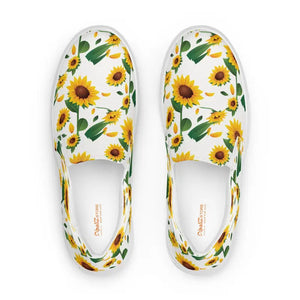 Canvas Shoes Women’s Slip on Yellow Sunflowers - Dipaliz - Sneakers