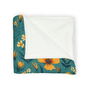 Home Decor - Yellow Wild Flowers Pattern Soft Polyester Blanket - Dipaliz