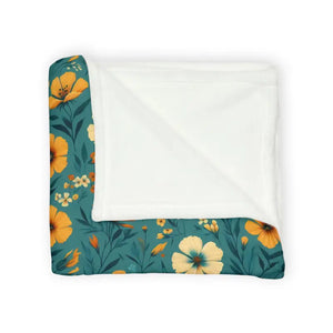 Home Decor - Yellow Wild Flowers Pattern Soft Polyester Blanket - Dipaliz