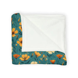 Home Decor - Yellow Wild Flowers Pattern Soft Polyester Blanket - Dipaliz
