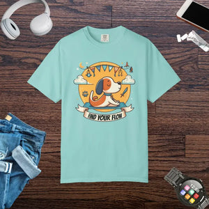 Yoga Dog Lover Tee - Pet Owner Gift for Outdoor Adventures - Dipaliz - Chalky Mint / s - T-shirts